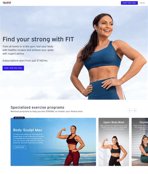 fitness landing page examples